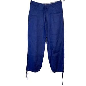 Love Tree | Blue Linen Lightweight‎ Breathable Pants | Bottoms
